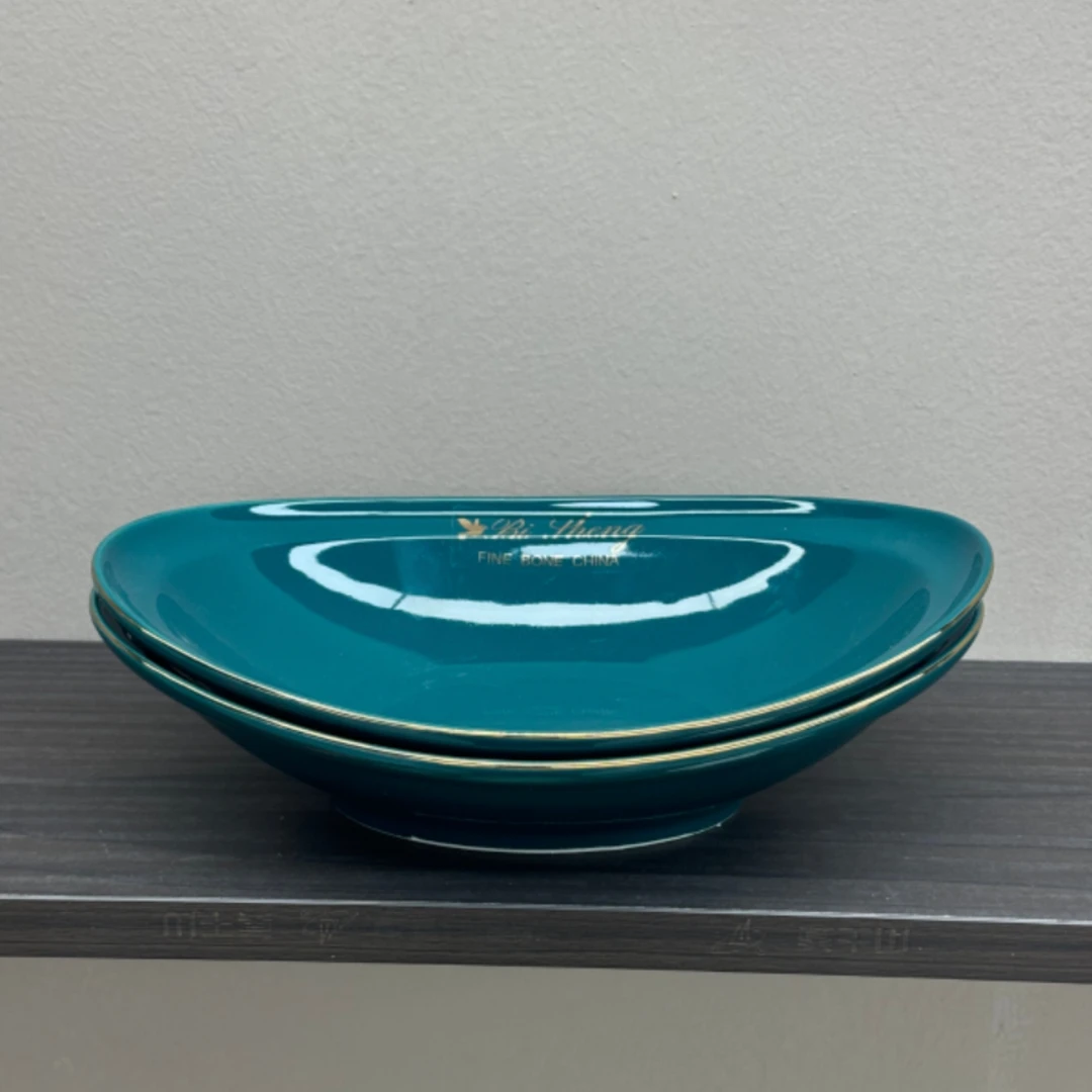 祖母绿元宝碗2只装