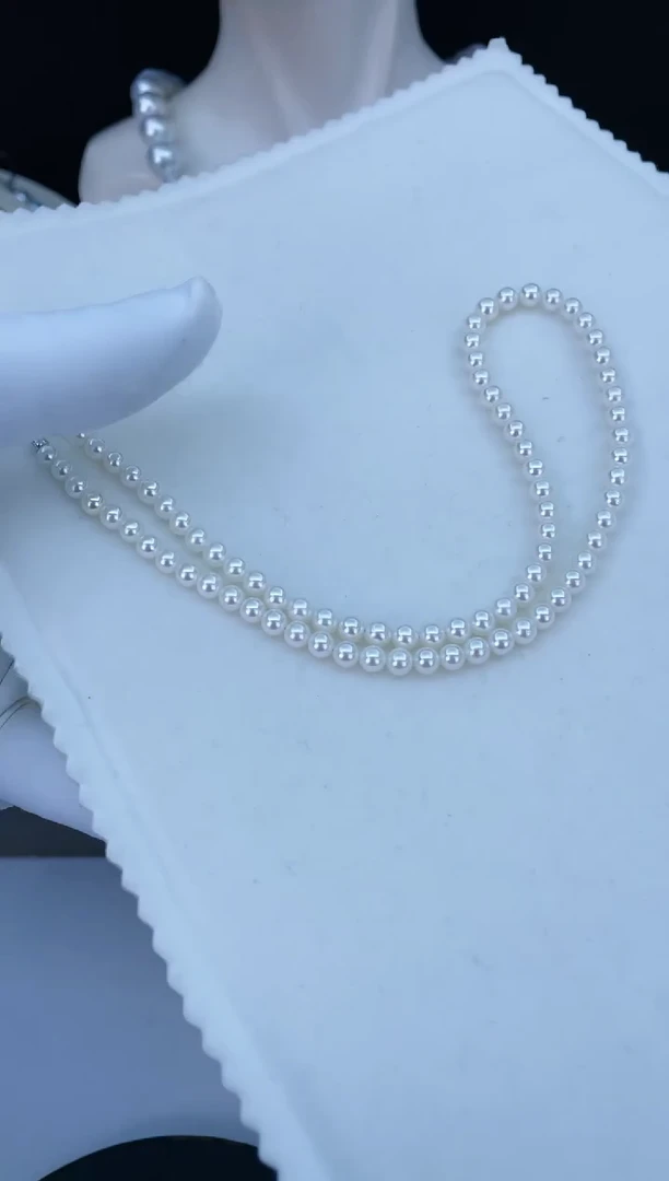 【闪购商品】海水珍珠项链银S925镶嵌akoya项链  4.5-5.0