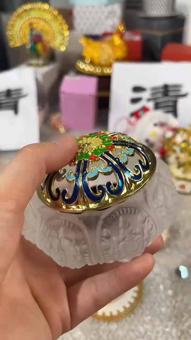 摆件香炉七宝烧茶具杯子