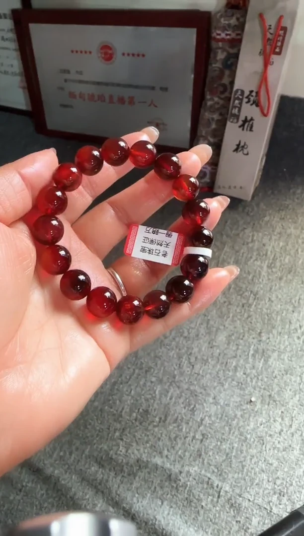 手串琥珀未镶嵌一**夏#20缅甸琥珀血珀手串12mm