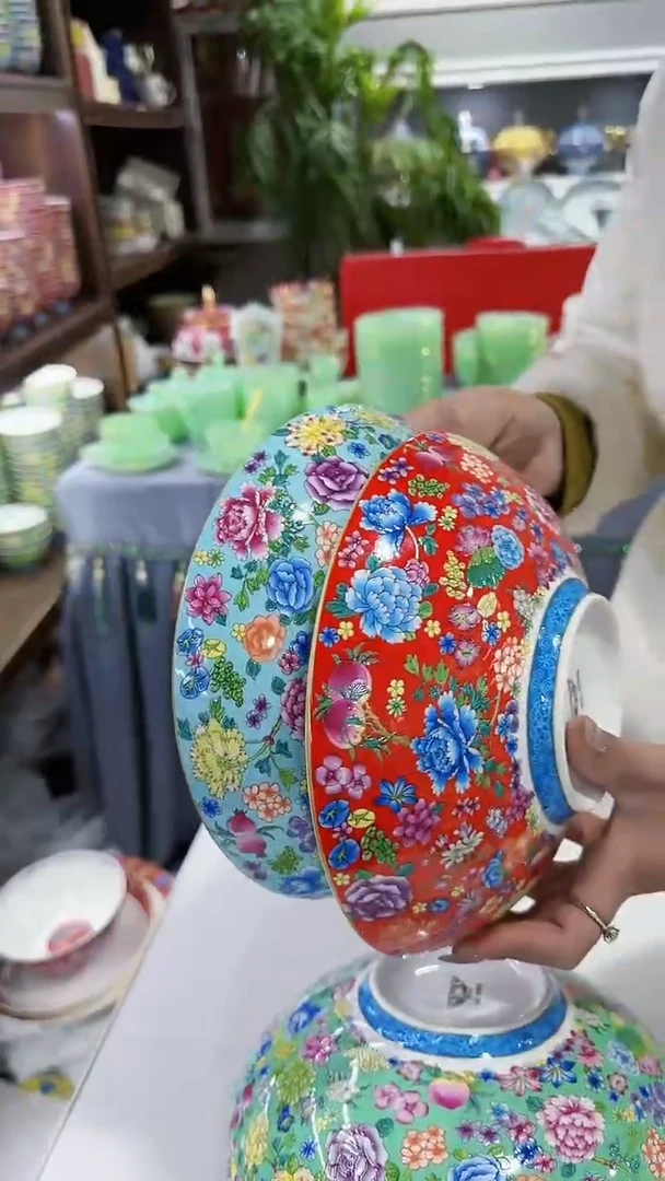 【闪购商品】瓷片8英寸元宝盘2个景德镇陶瓷