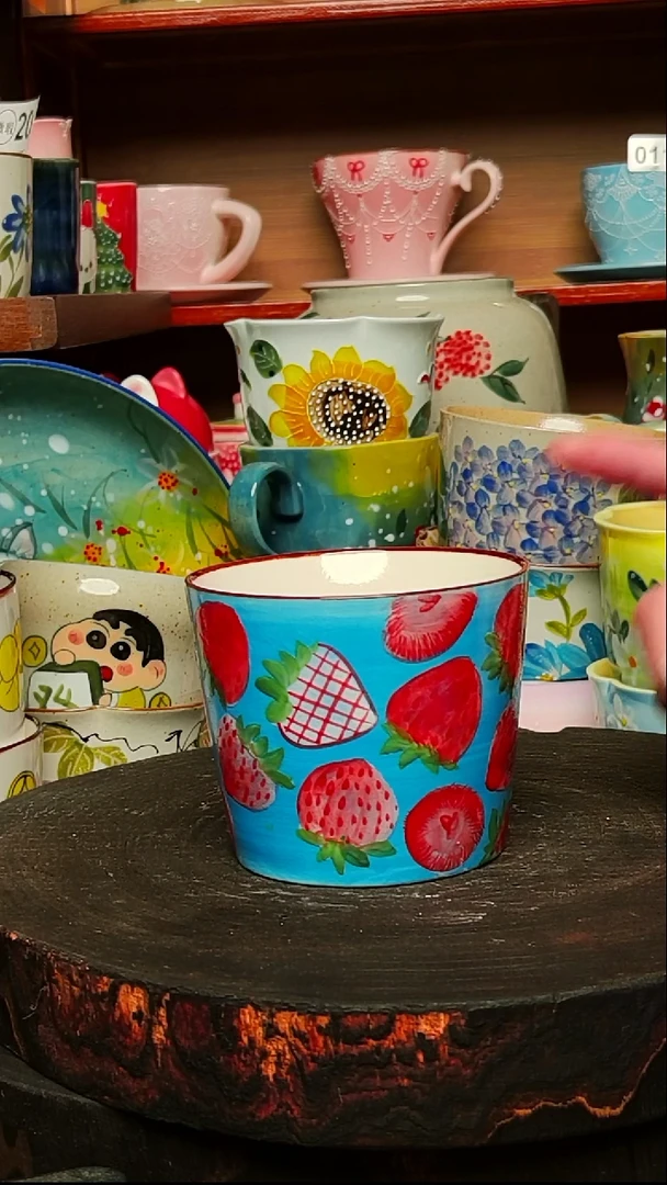 摆件陶景德镇创意手绘高温陶瓷有瑕