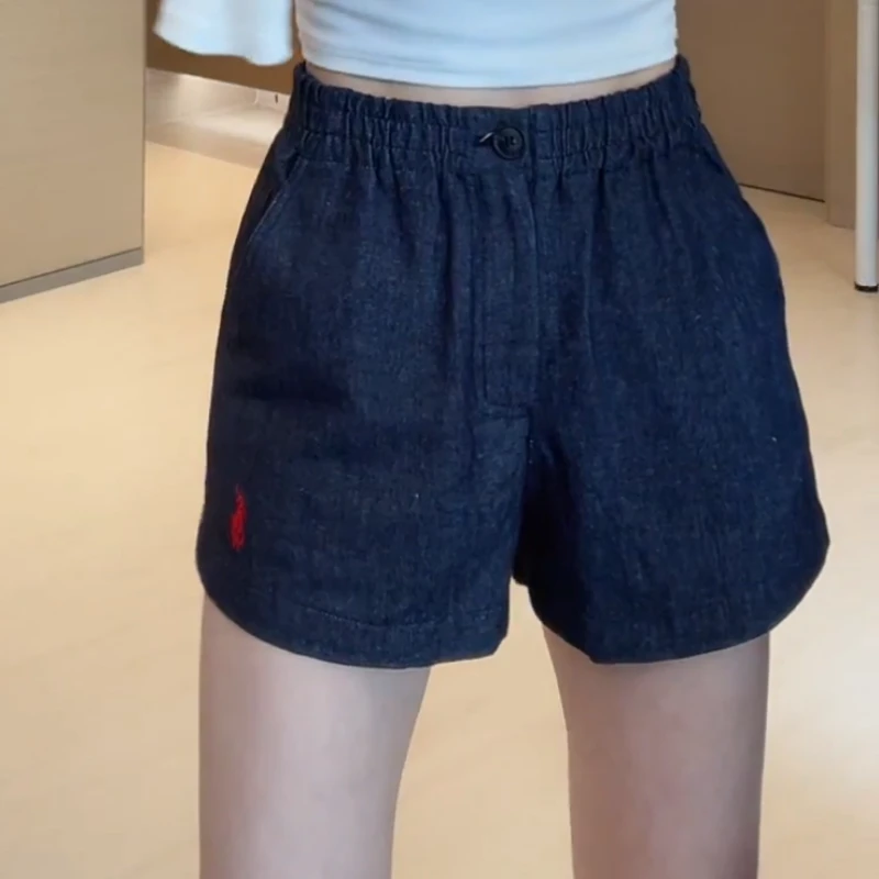 2025春夏新款时尚显瘦百搭气质简约松紧腰短裤LK2502582