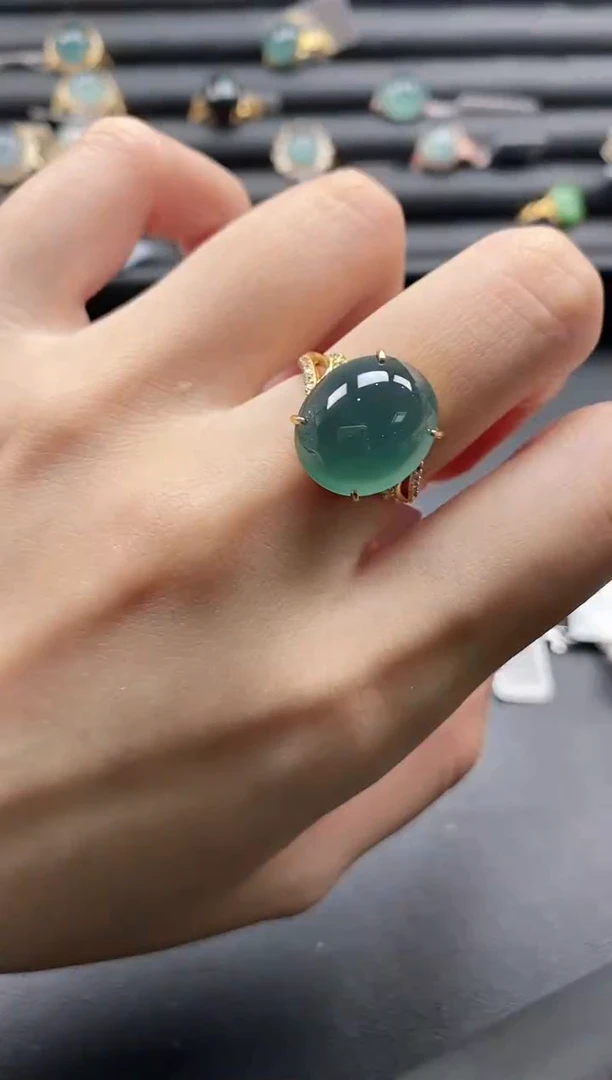 【闪购商品】翡翠戒指银S925镶嵌1111