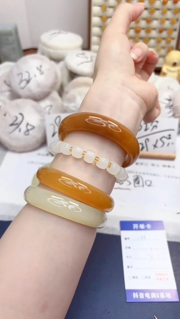 石英质玉手镯未镶嵌123-财气镯-圈口59