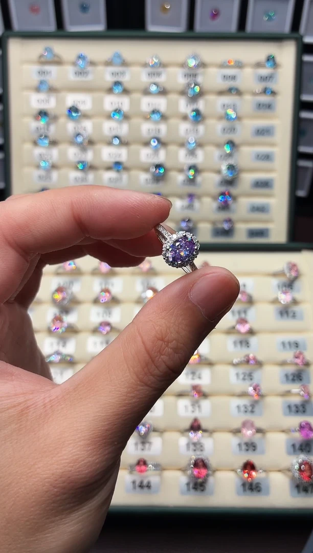 银S925镶嵌锂辉石戒指0001