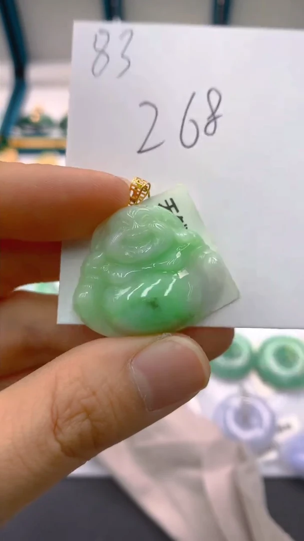 【闪购商品】翡翠颈饰18K金镶嵌1111111111