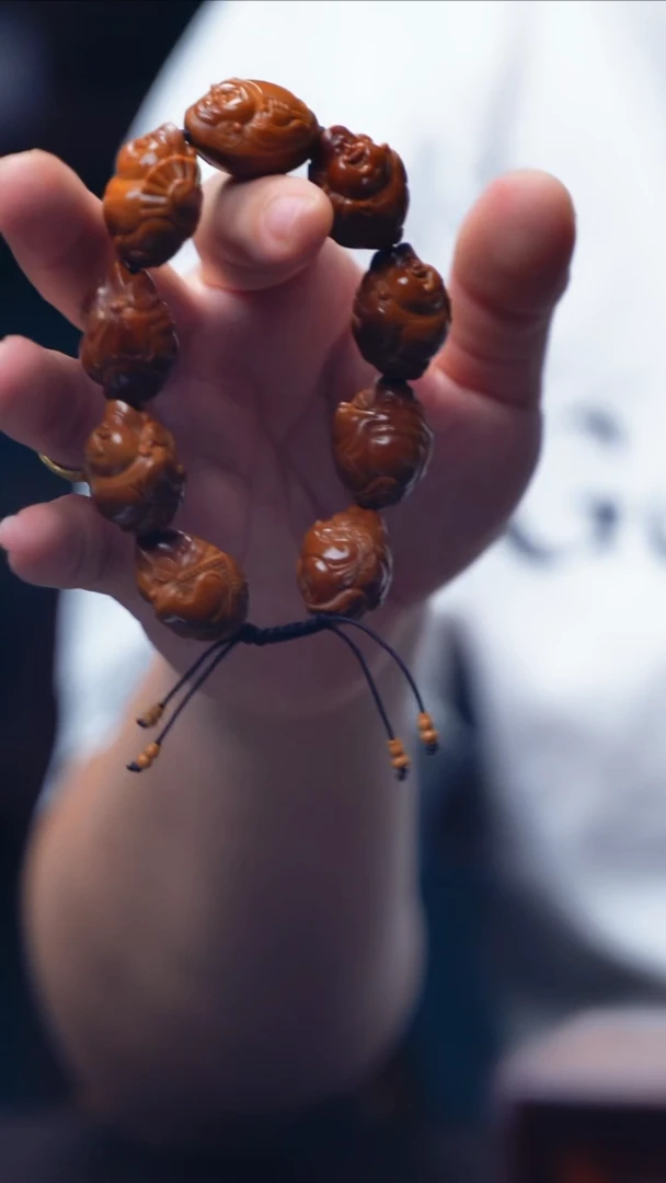 手串/手链橄榄核八大财神【范道竹】微花