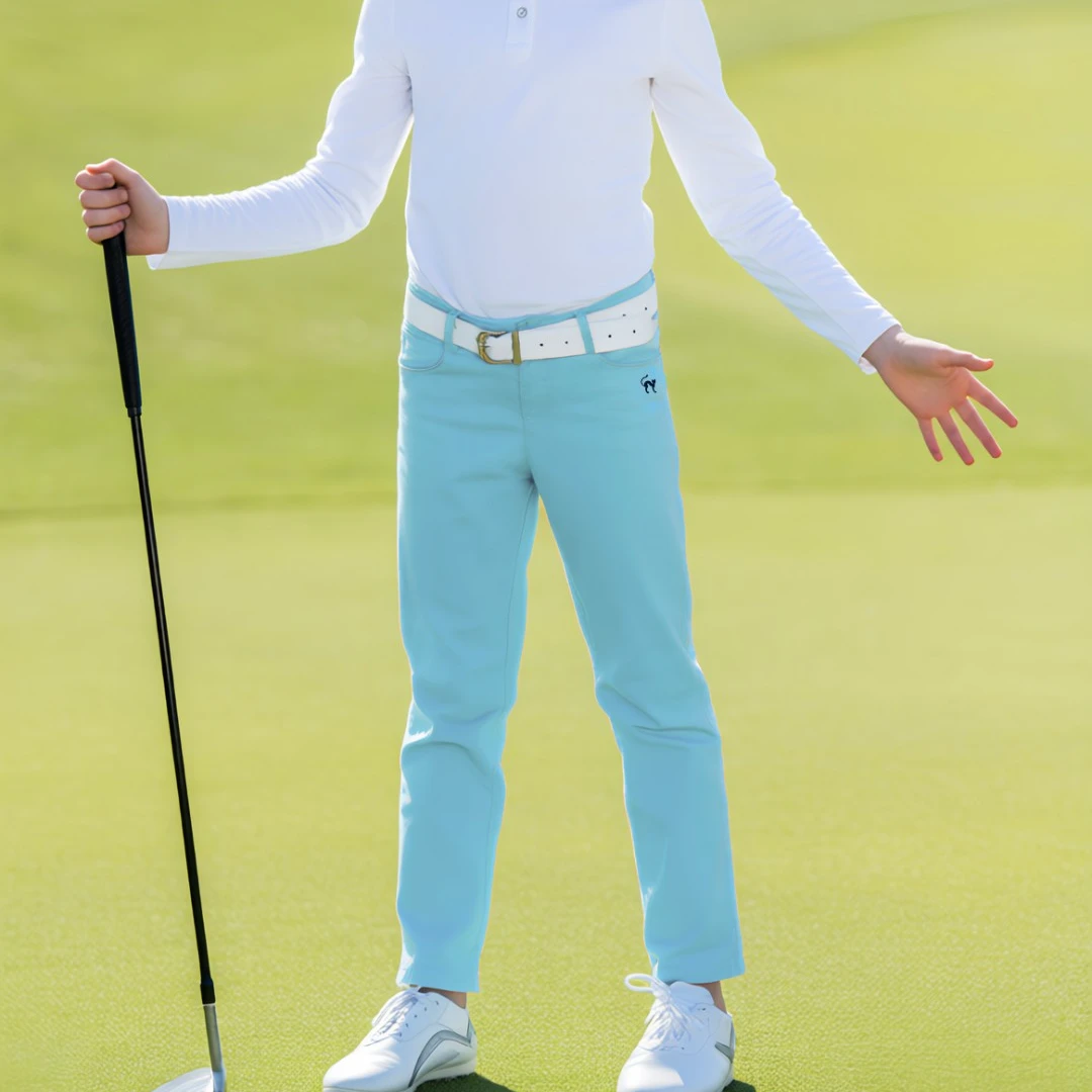 吉缇猫高尔夫服装女童长裤春秋儿童球衣服时尚速干青少年运动裤子