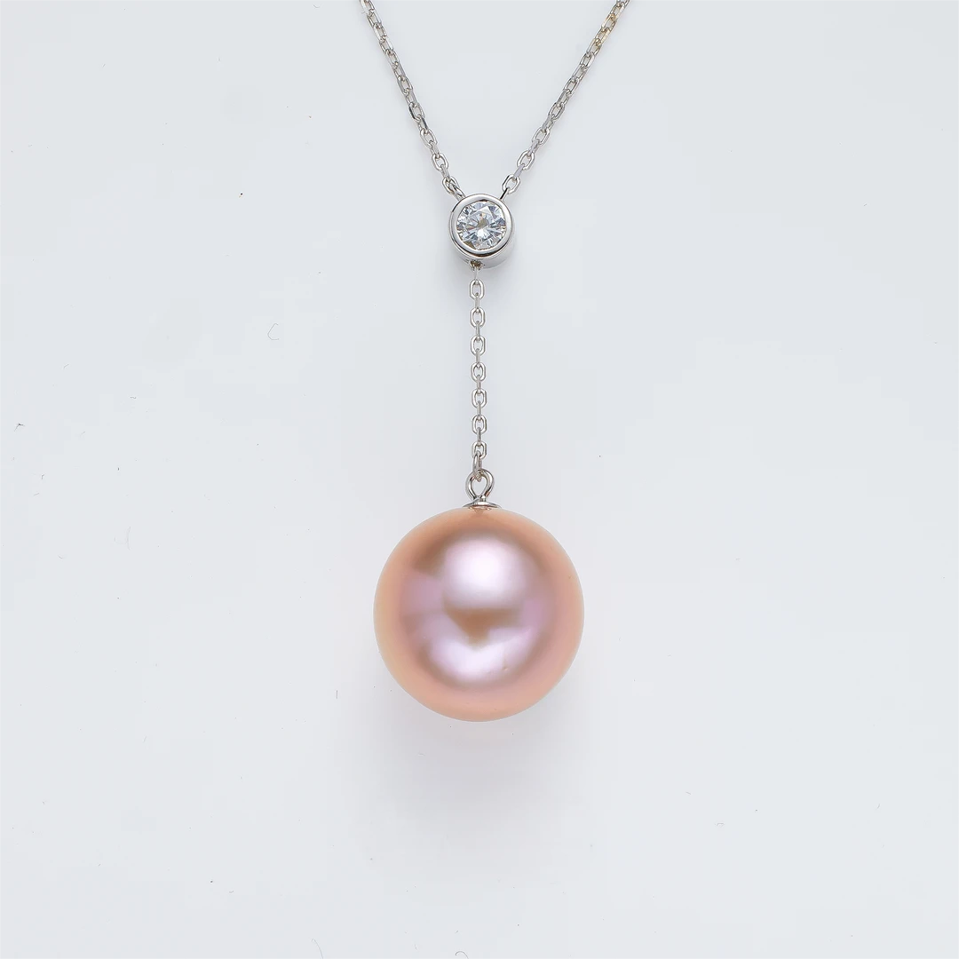 【新东方专属】俏若兰925银13-14mm淡水珍珠吊坠ZJ-A-21186