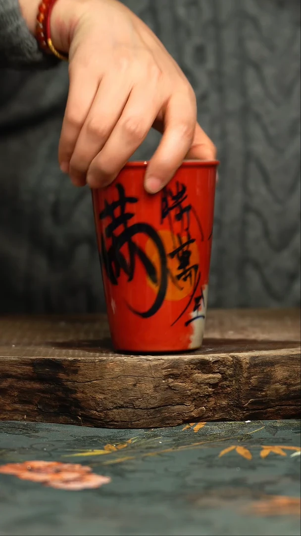 【闪购商品】杯釉下彩手工手绘同款陶器