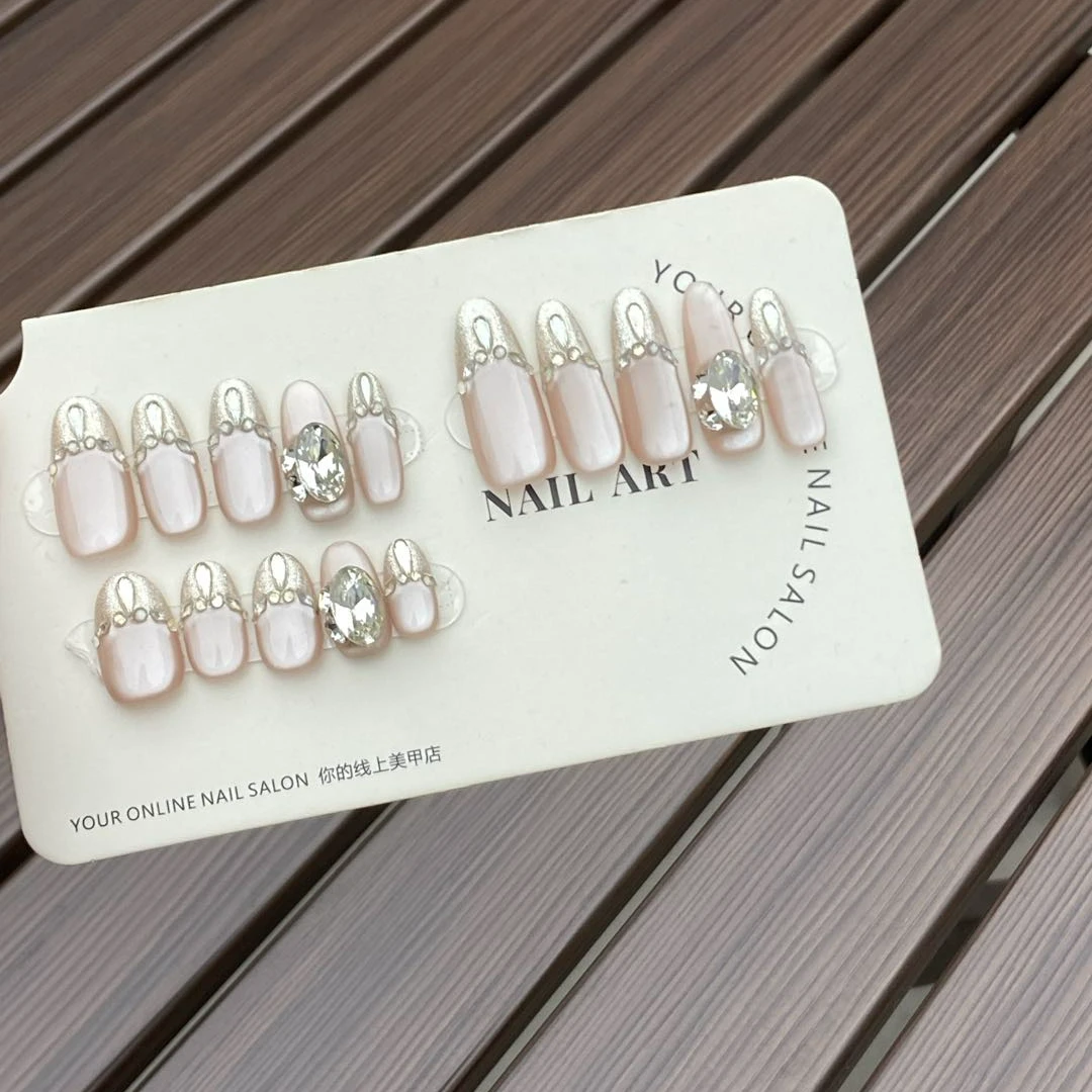 【白星】高级感华丽轻奢 气质质感锆石纯手工穿戴甲