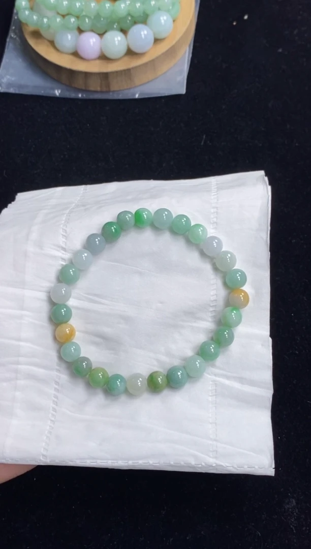 未镶嵌手串翡翠133号链接天然缅甸A货翡翠一物一证