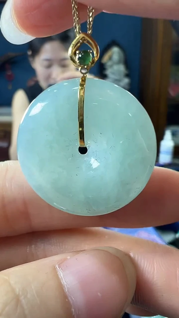 翡翠未镶嵌吊坠(不含链)平安扣