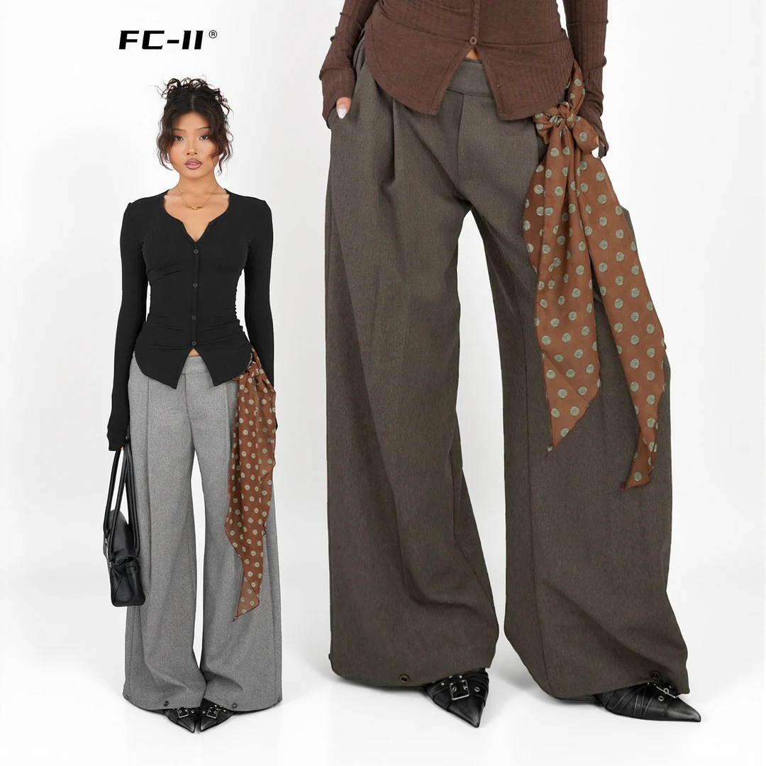 【Fcii】中性慵懒宽松直筒男女西裤通勤西装H4K2772