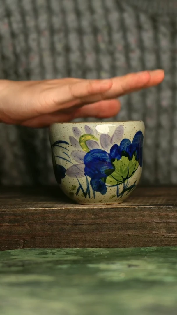 陶瓷青诗集手工手绘瓷器