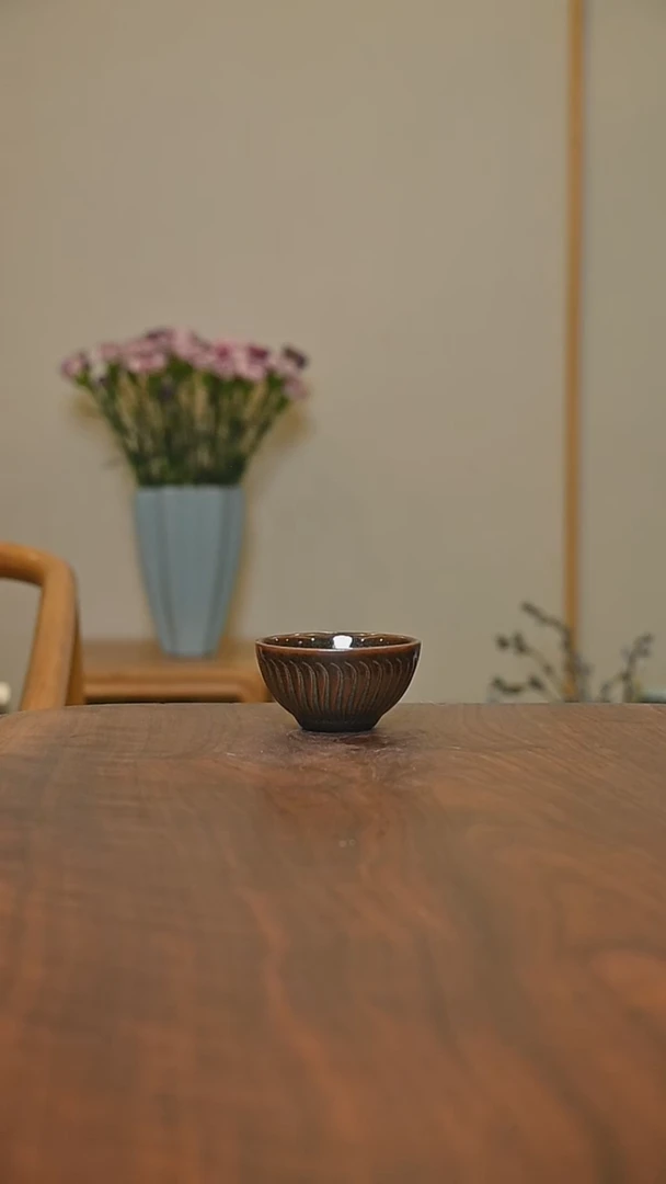 杯子 矿石釉 微瑕 无款