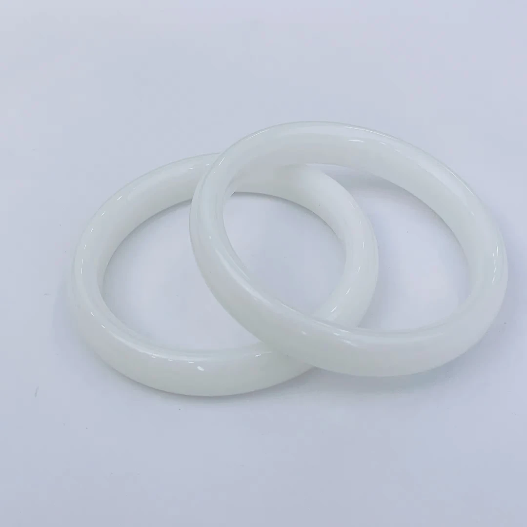 【凝脂白手镯】新疆山料 凝脂白手镯 宽13mm厚10mm