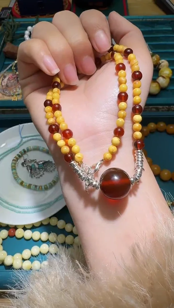 颈饰未镶嵌和田玉多样性发一件 333