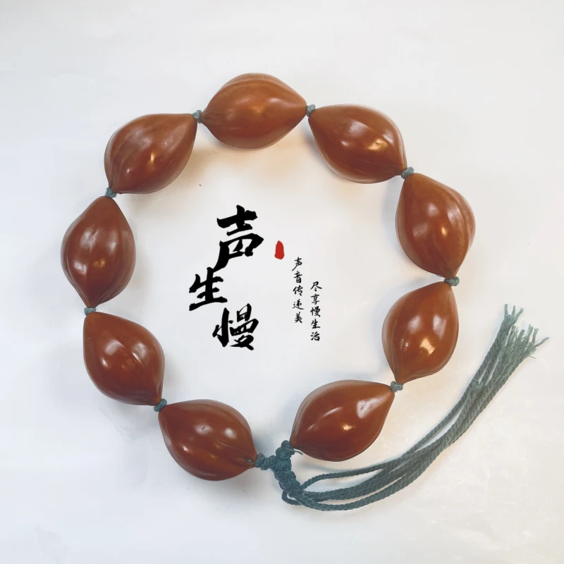 【橄榄核手串】赤焰——德庆王19mm——精抛打底