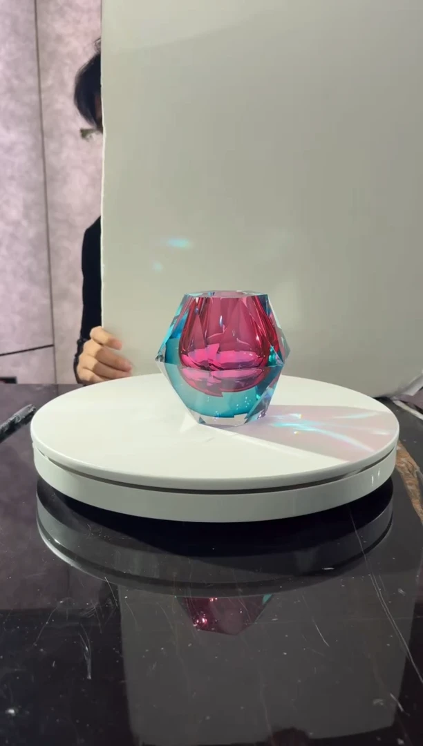 摆件璨石美学金红天青色艺术香薰瓶