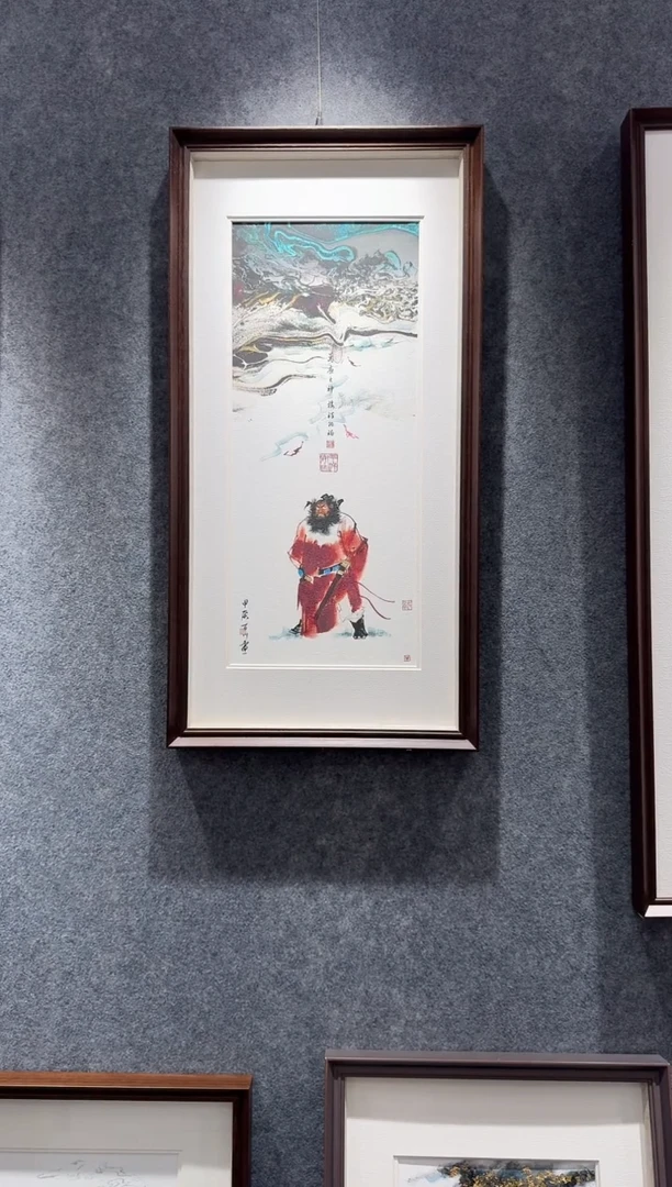 国画牛百川老师手绘80x40 孤品