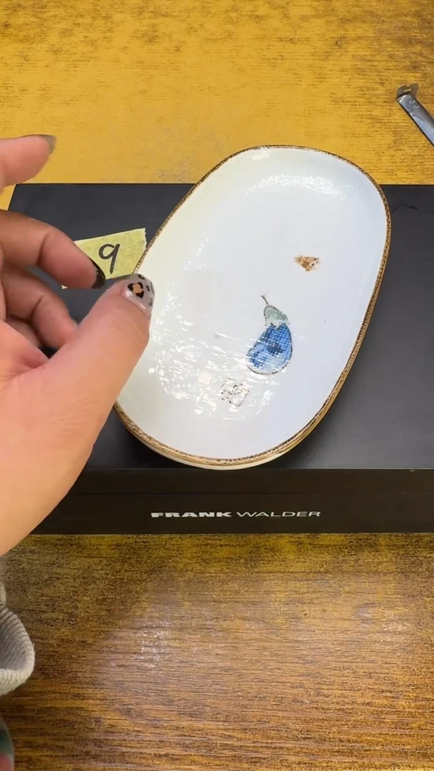 瓷器瓷器瑕疵破破9六大碗