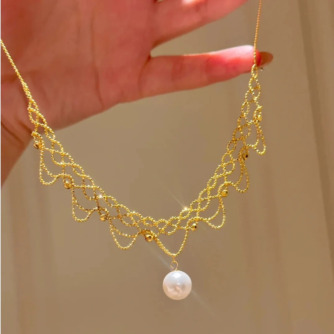 坠链均925银 鱼尾裙925银项链气质轻奢时尚百搭复古小众浪漫