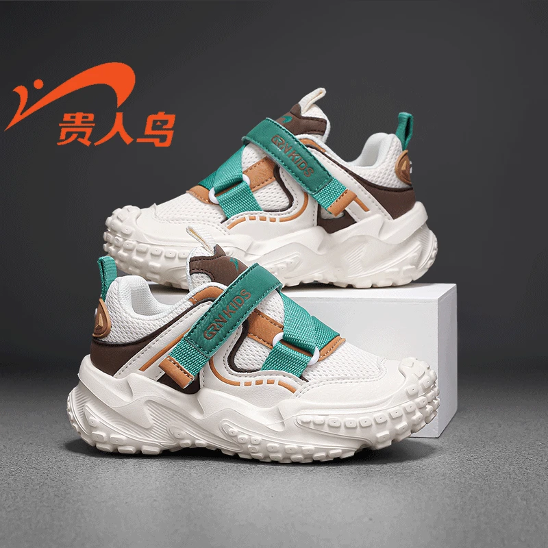 【悠悠童话】贵人鸟童鞋2025春季新款跑步鞋网面运动鞋GRN2F021A