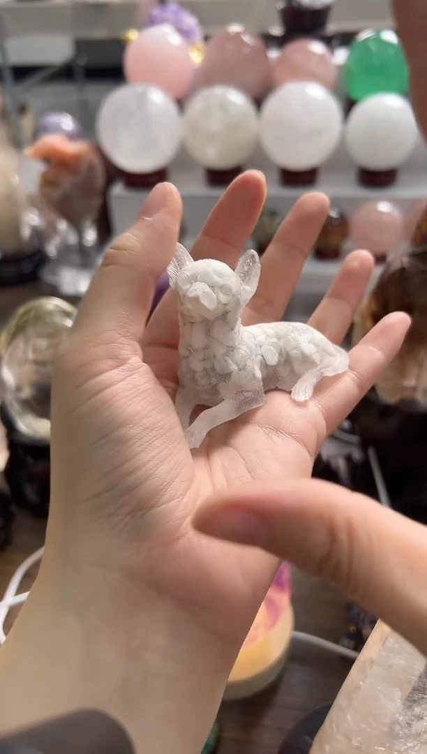 水晶摆件未镶嵌M334  白纹石
