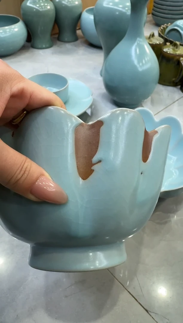 【闪购商品】杯仿古莲花温婉大瑕17口径