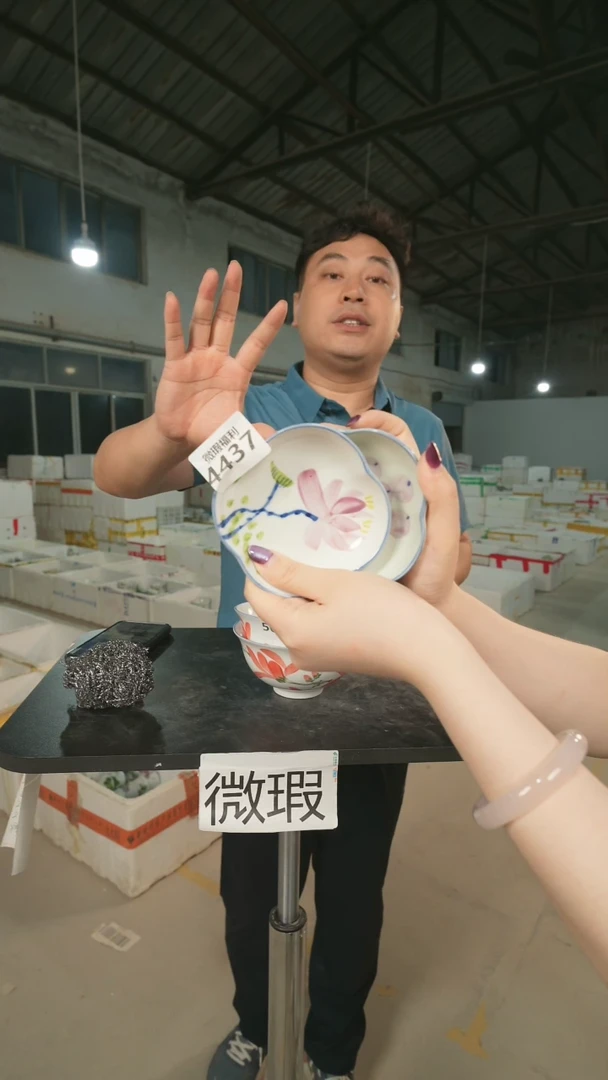 陶瓷2只装 景德镇高温釉下手绘陶瓷