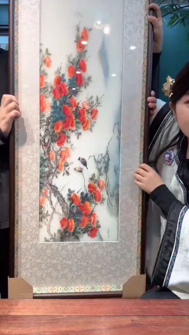 横款非遗苏绣手工刺绣挂画横