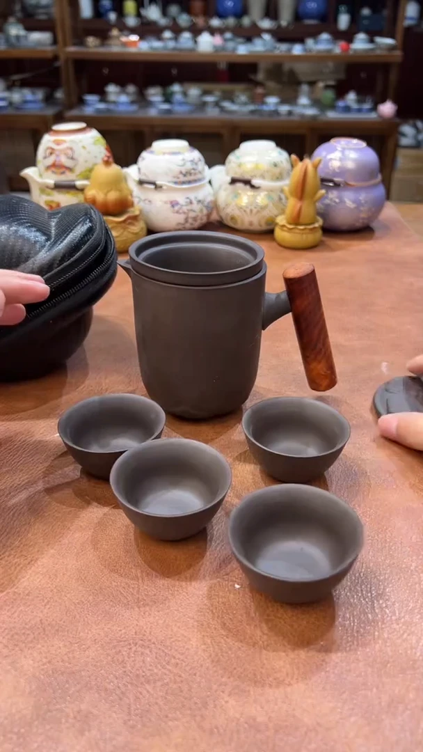 真的很便宜会开片的旅行茶具