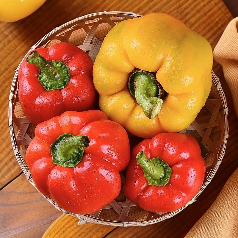 【水果彩椒】JD快递 山东现摘五彩椒水果椒新鲜采摘营养生吃1-5斤