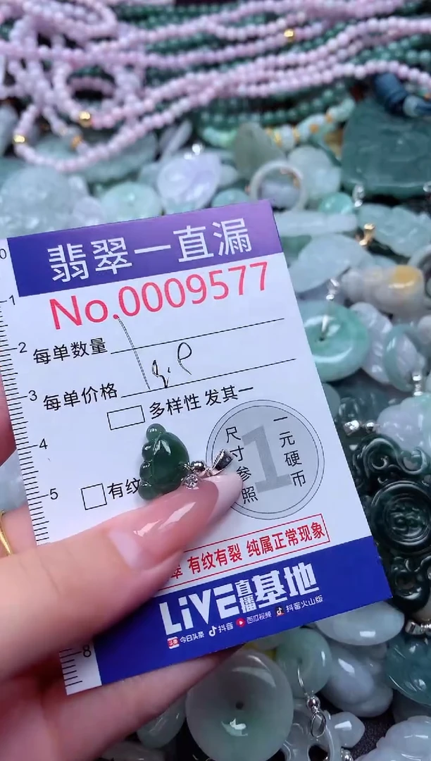 翡翠未镶嵌吊坠(不含链)9577