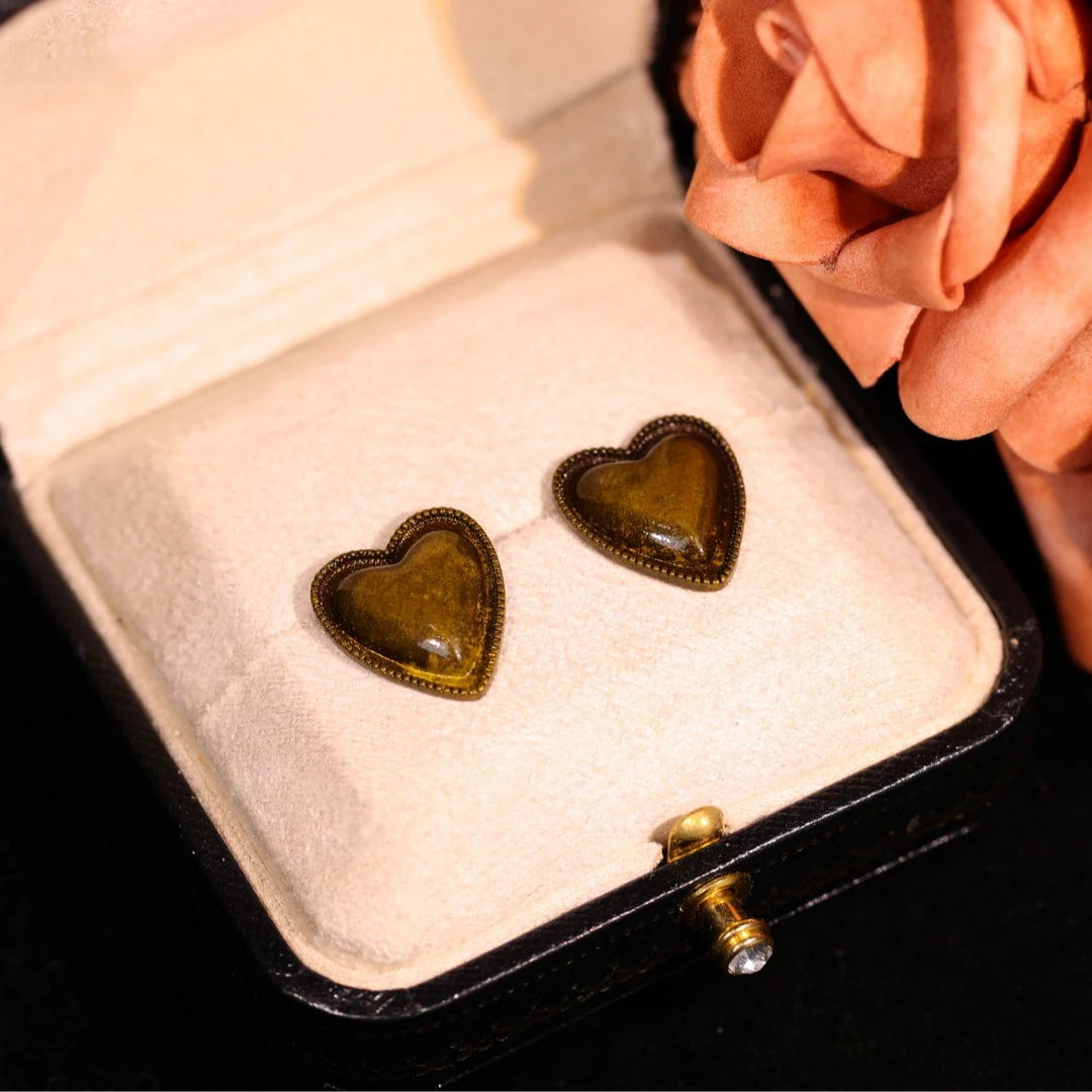 铜合金耳饰 【糖心】轻奢时尚气质百搭高级小众设计感耳饰RH1032