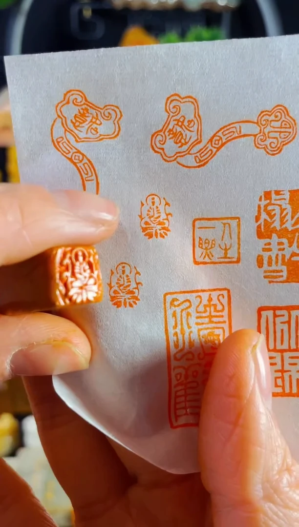 【闪购商品】老挝石印石手工篆刻《小佛造像》1.0木纹