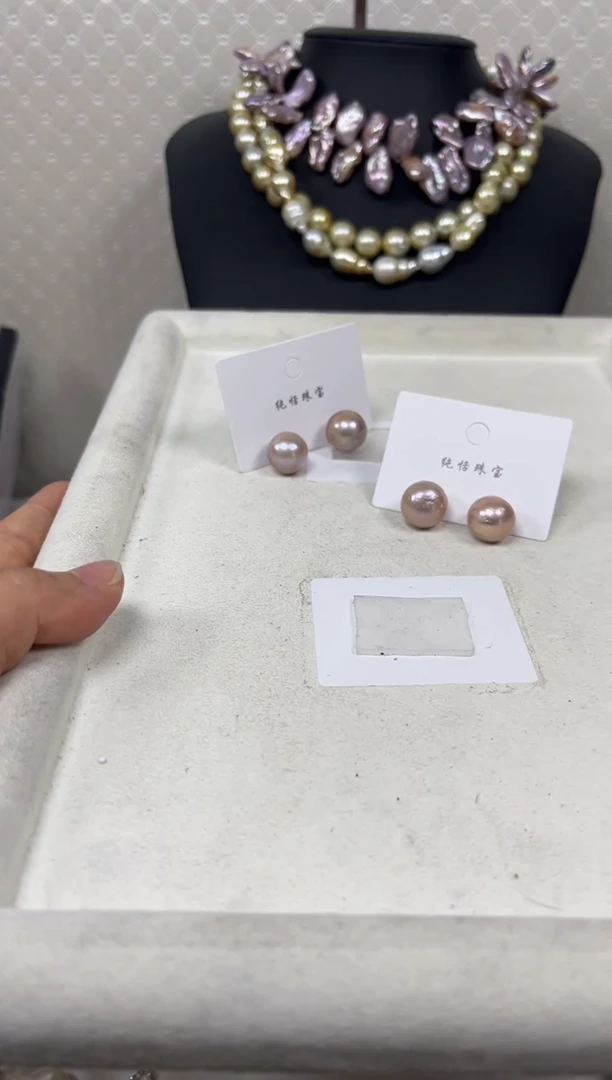 未镶嵌淡水珍珠耳饰【纯恬巴洛克珠宝】（多样性发其一）