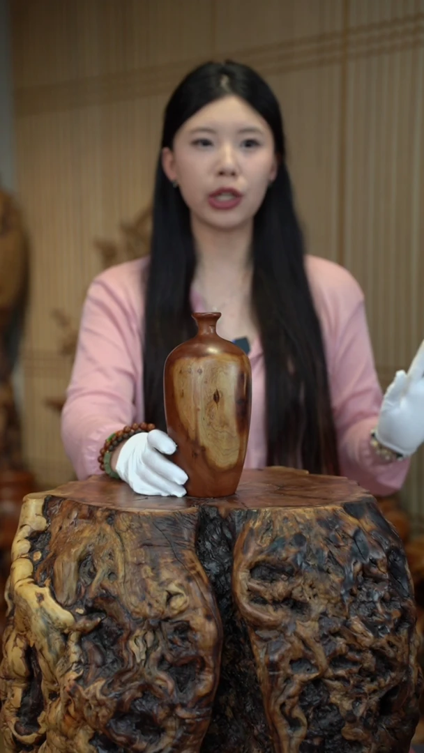枣木雷击枣木梅瓶