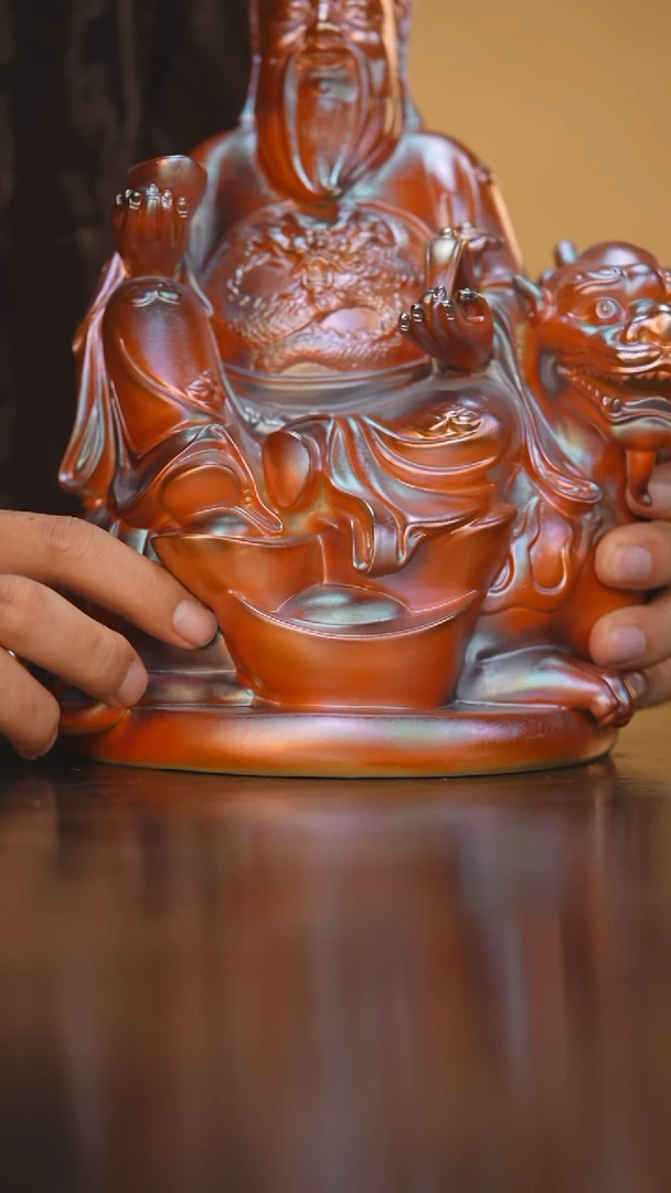 129柴房陶瓷柴烧摆件