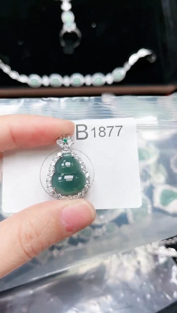 【闪购商品】翡翠颈饰未镶嵌1877赠皮绳