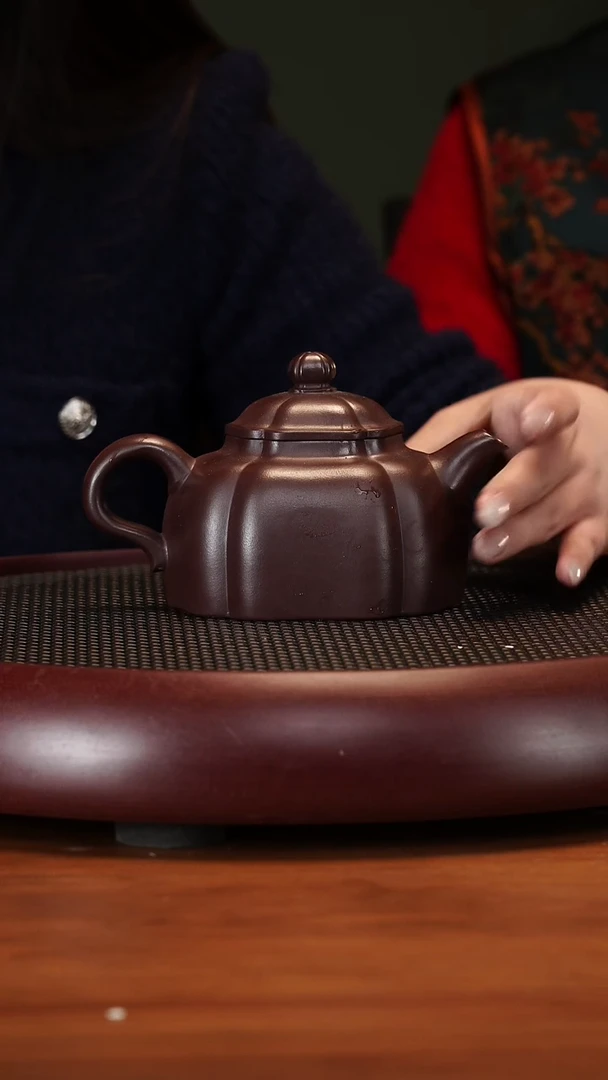 【闪购商品】紫砂茶壶2-93JXF凌花龙血砂300cc