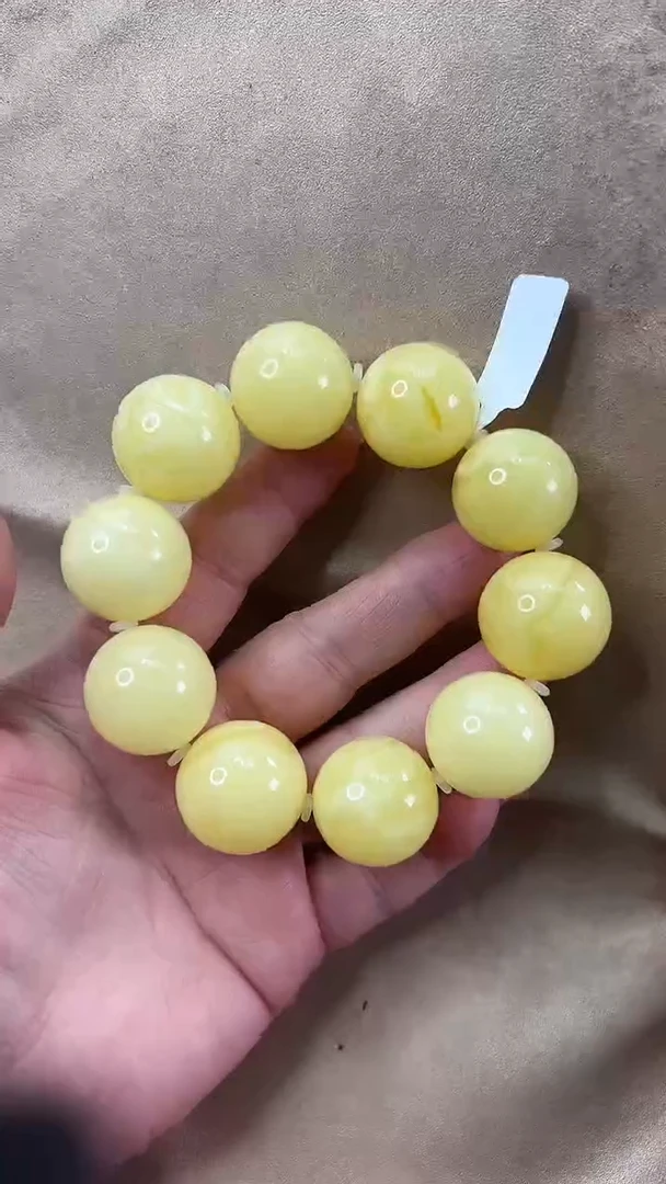 琥珀颈饰未镶嵌手串