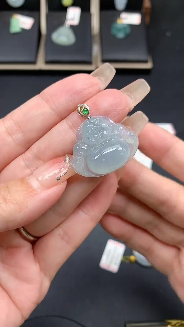 【闪购商品】翡翠吊坠(不含链)18K金镶嵌MS150829