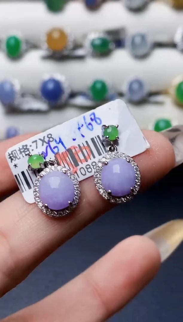 银S925镶嵌戒指翡翠3427