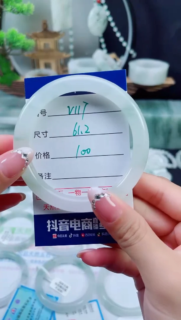 未镶嵌手镯石英质玉（天山翠）117