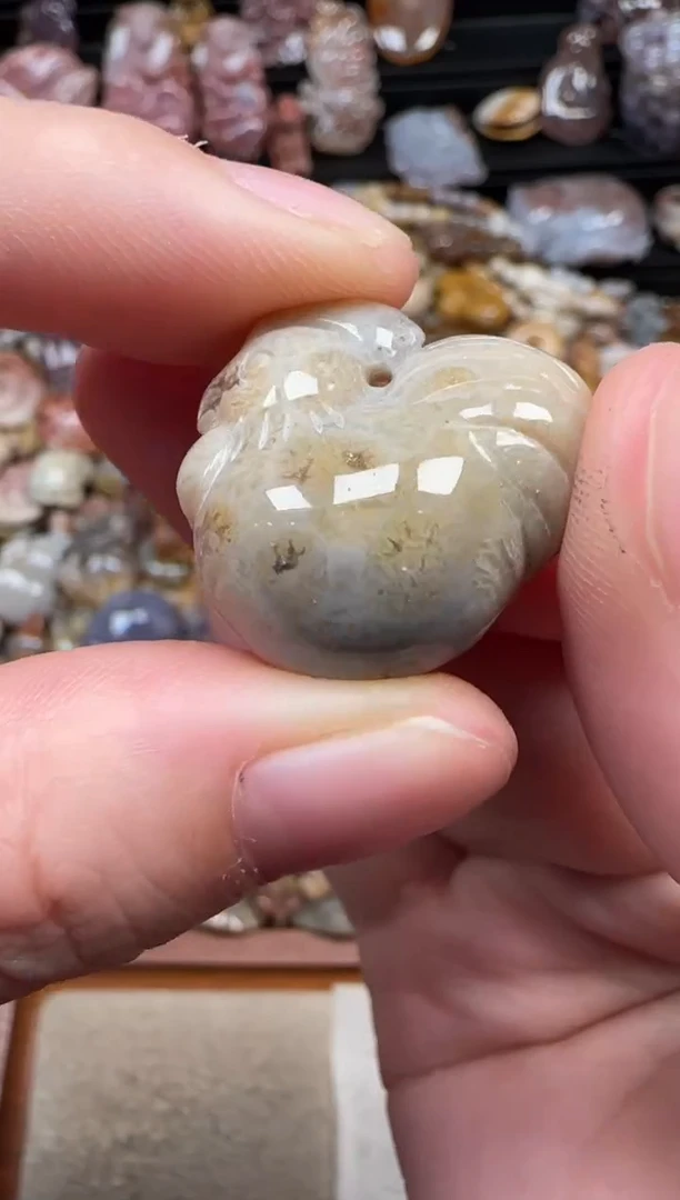 颈饰未镶嵌硅化珊瑚（珊瑚玉）037