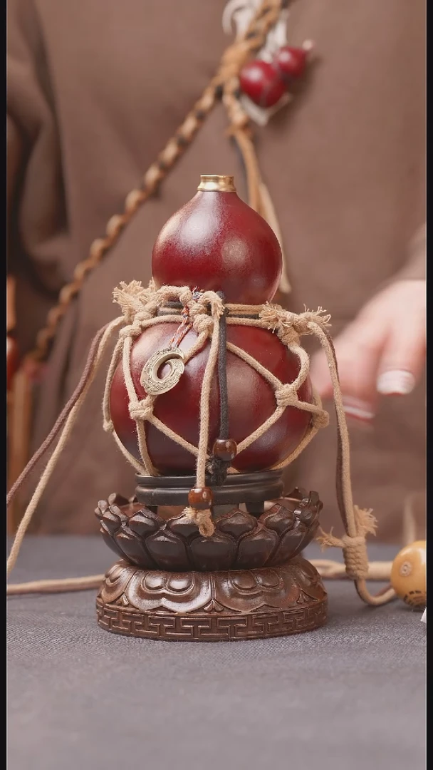 421号链接精品大漆葫芦现货现发[一物一拍]不包含莲花底座