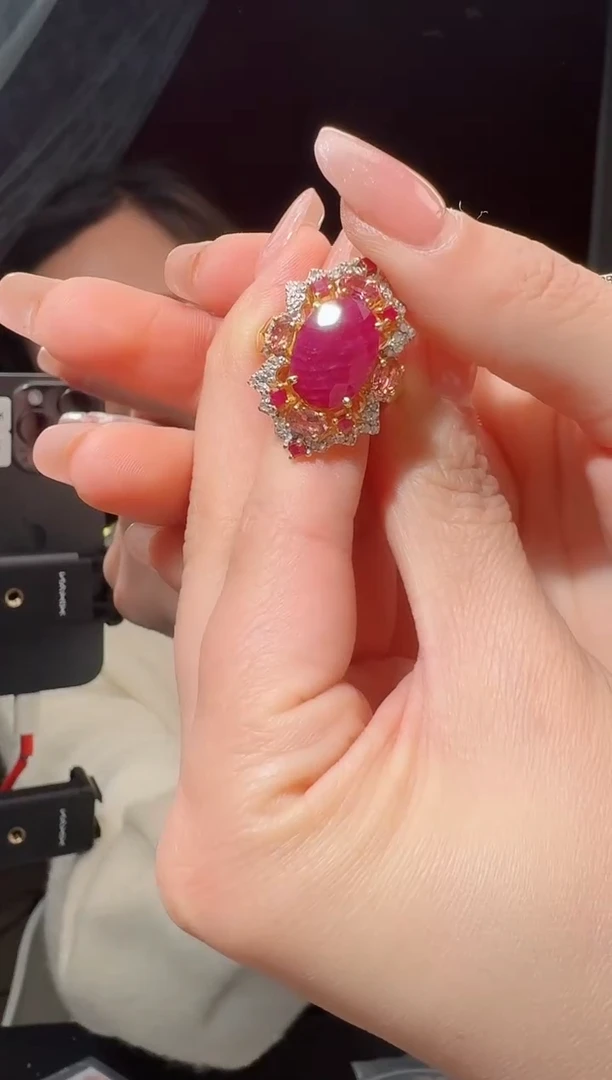 未镶嵌戒指红宝石天然红宝石戒指